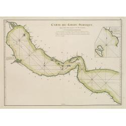 Carte du Golfe Persique depuis Bassora jusqu'au Cap Rasalgate.