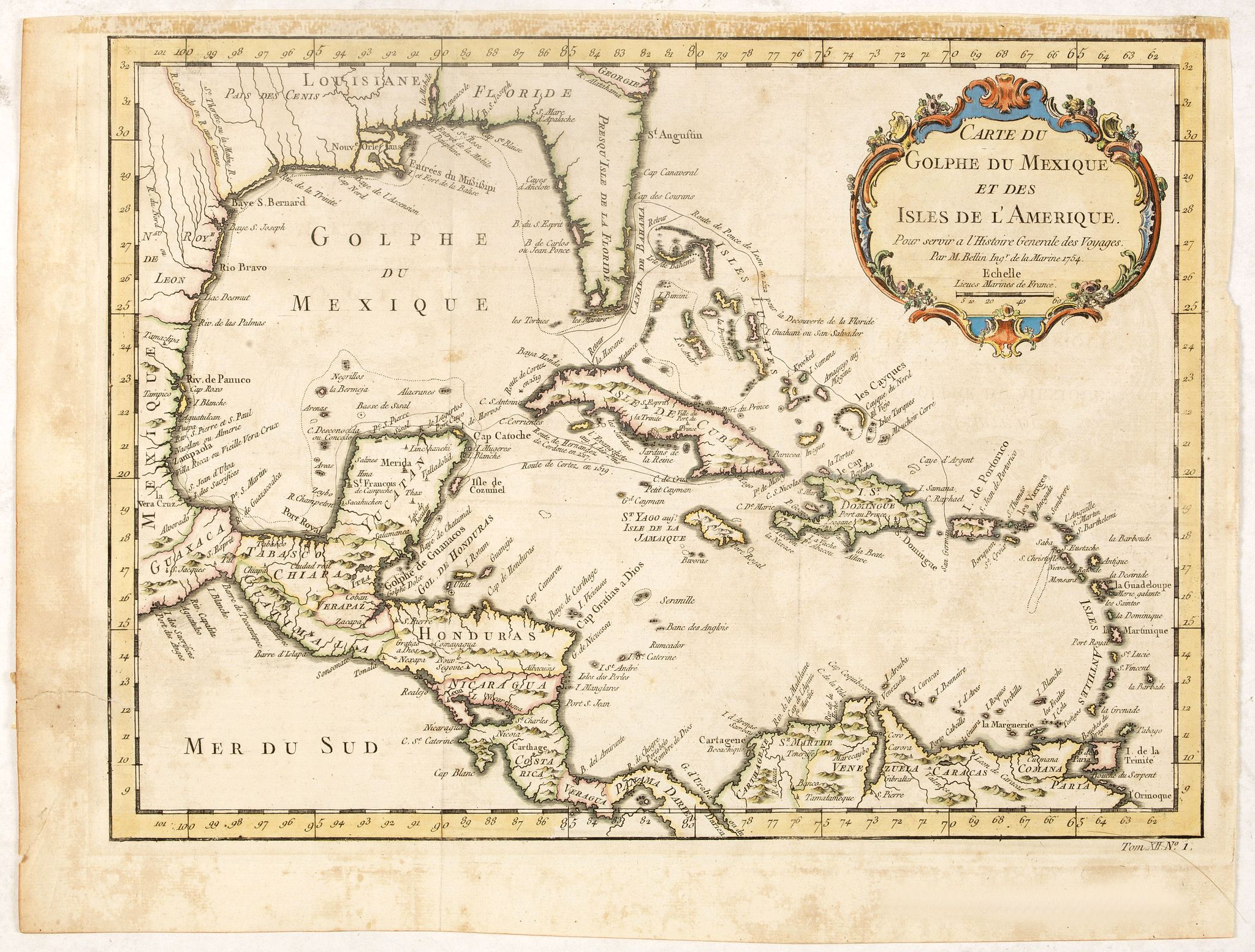 Carte Du Golphe Du Mexique Et Des Isles De L Amerique Old Map By