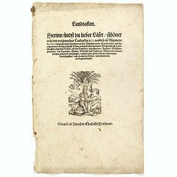 [Title page to 'Landtaflen. Hierinn findst du lieber Läser schöner recht und wolgemachter Landtaflen XII...']