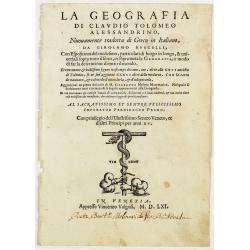 [Title page] La geografia di Claudio Tolomeo . . .