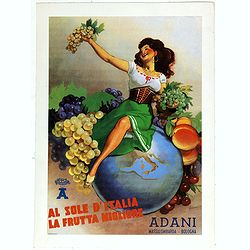 Al sole d'Italia... La frutta migliore... Adani Massalombarda Bologna. (From the sun in Italy comes the best fruit.)
