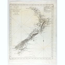 Kaart Van Nieuw Zeeland in de Jaaren 1769 en 1770 bezogt door den Luitenant J. Cook met het Schip De Endeavour.