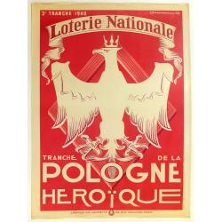3e tranche 1940. Loterie Nationale. Tranche de la Pologne héroïque.