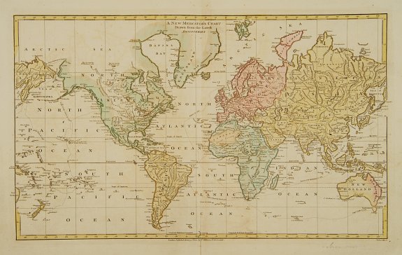 WILKINSON -A new Mercator's chart drawn from the latest discoveries.