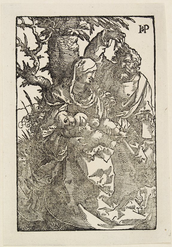 HANS SEBALD BEHAM. -Woodcut showing the Holy Family.