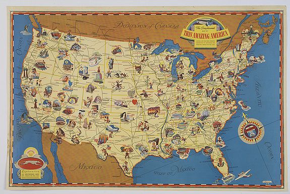 [THE GREYHOUND CORPORATION] - The Greyhound Map of This Amazing America