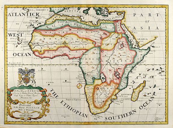 WELLS -A New Map of Africk Shewing its Present General Divisions Cheif ...