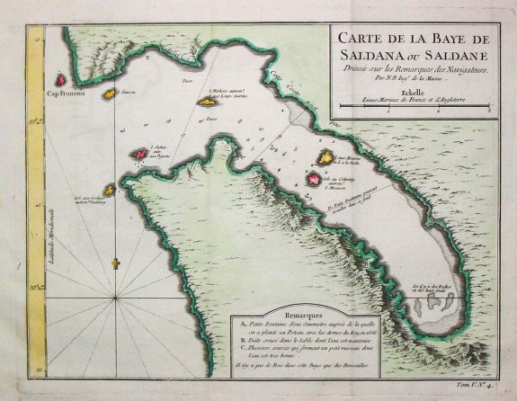 Carte de la Baye de Saldana ou Saldane.