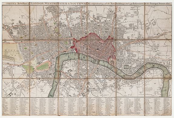 Smith's New Plan of London, Westminster & Southwark; comprehending all ...