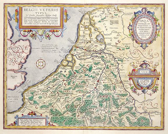 Belgii Veteris Typus.. - Old map by ORTELIUS,A.