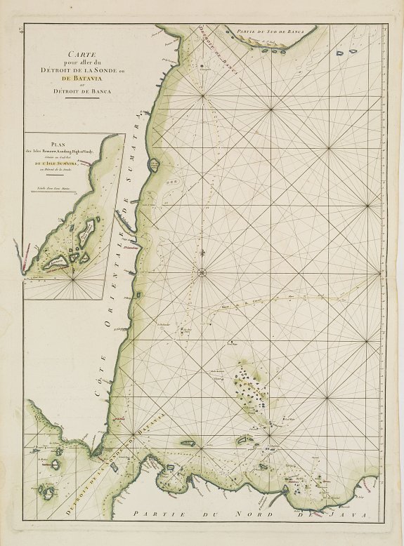 Carte pour aller du Détroit de la Sonde ou de Batavia au Détroit de ...