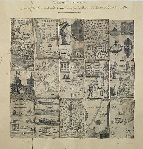 A Compilation Of 16 Engravings Taken From Nouveaux Voyages De Mr Le   27151 