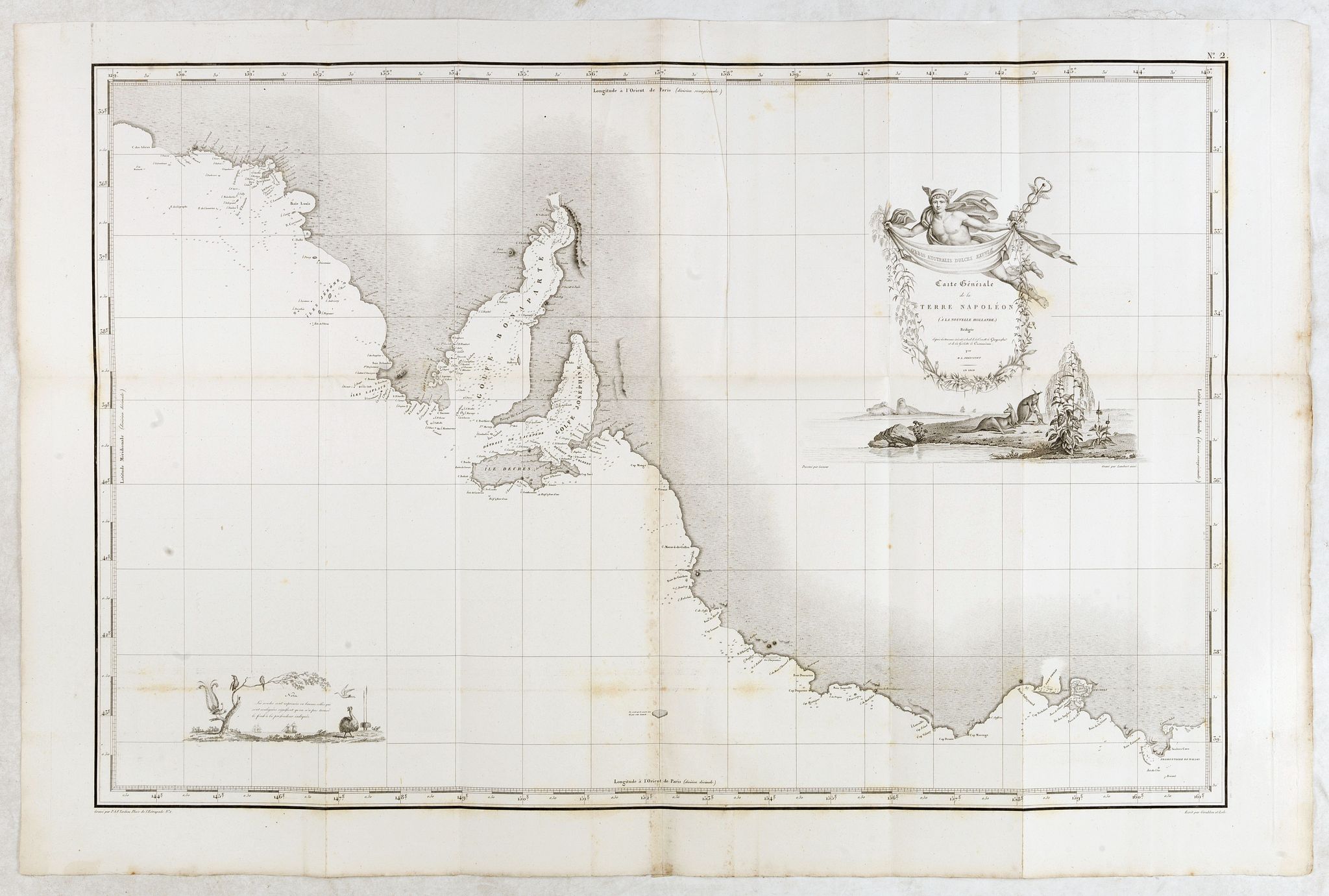 Carte Generale de la Terre Napoleon (à la Nouvelle Hollande)... par M.L ...