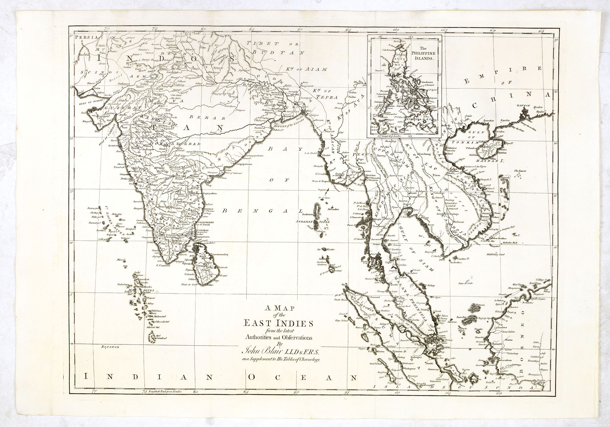 A Map of the East Indies from the latest Authorities and Observations ...