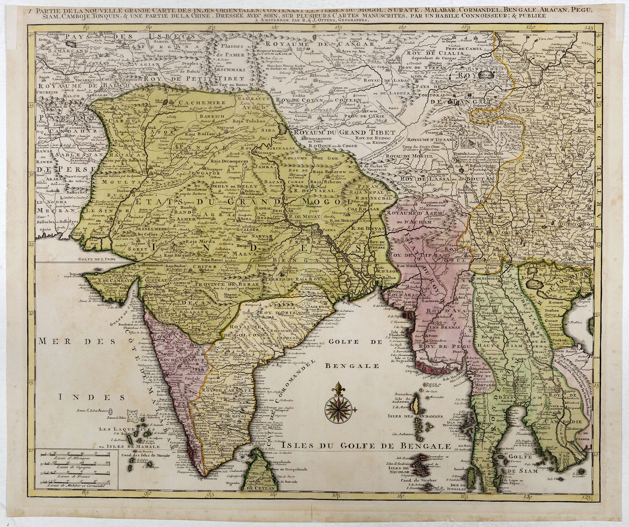 Partie De La Nouvelle Grande Carte Des Indes Orientales. . . - Old Map ...