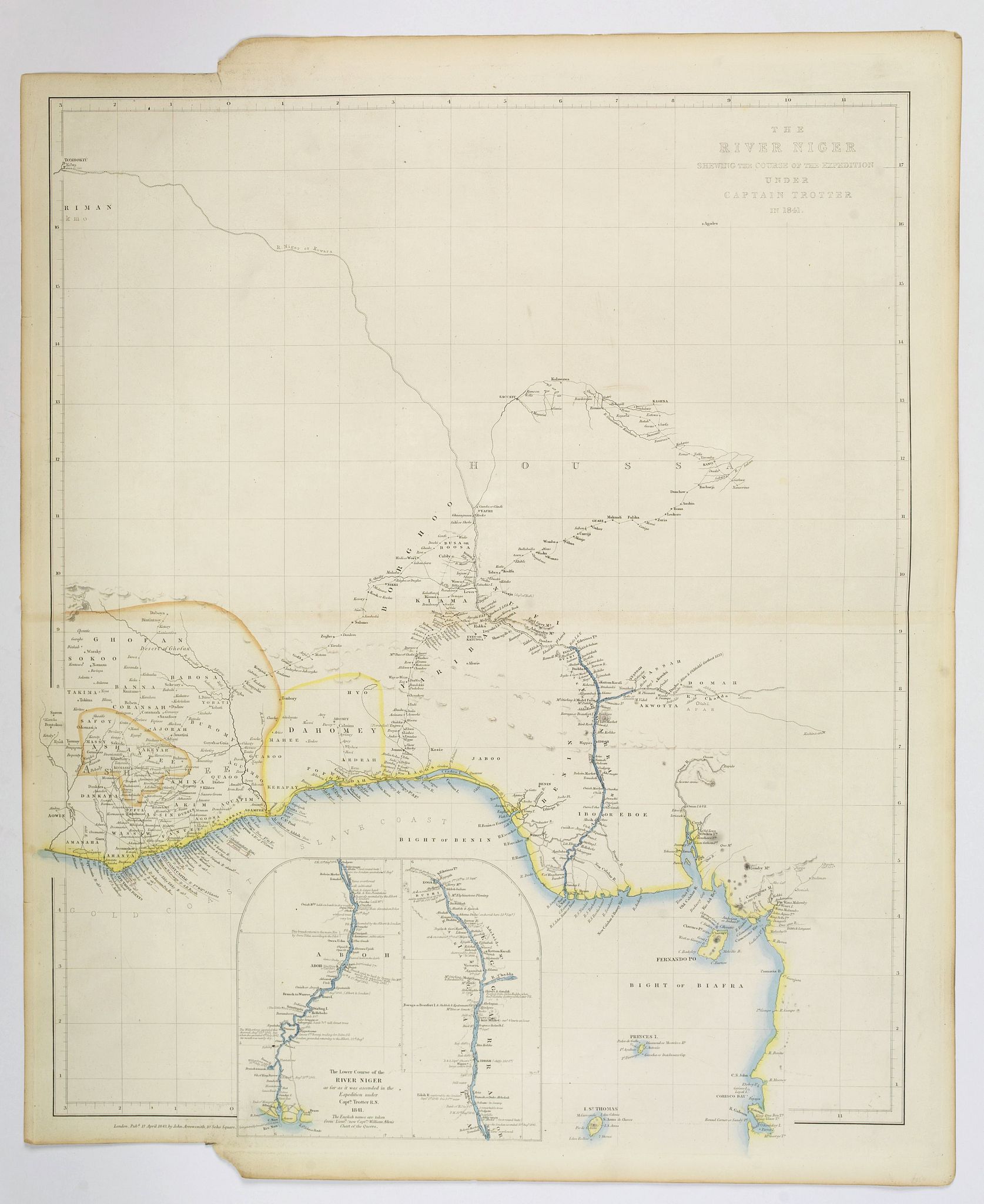 The River Niger shewing the Course of the Expedition under Captain ...