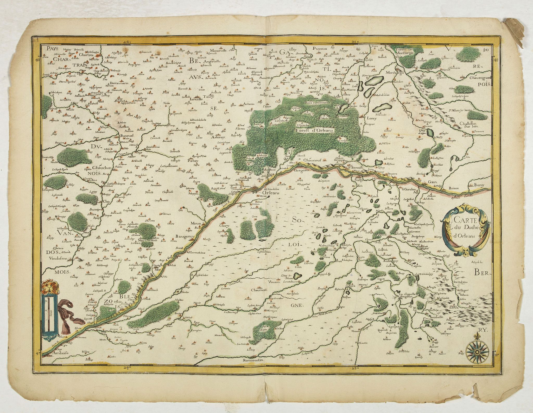 Carte du Duché d Orleans. - Old map by TASSIN, N.