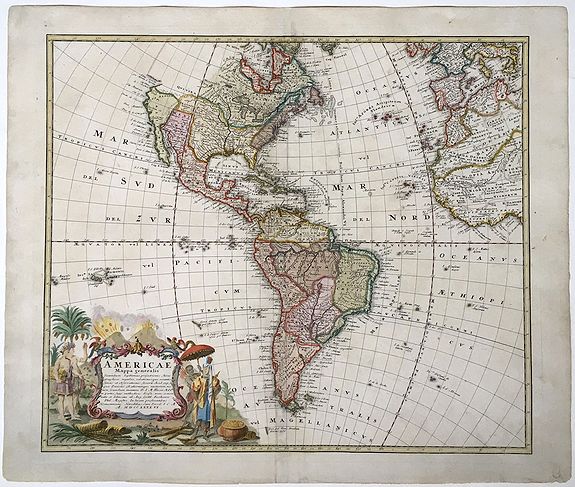 Americae Mappa Generalis, Johann Baptiste Homann's Map Of America, 1746 ...