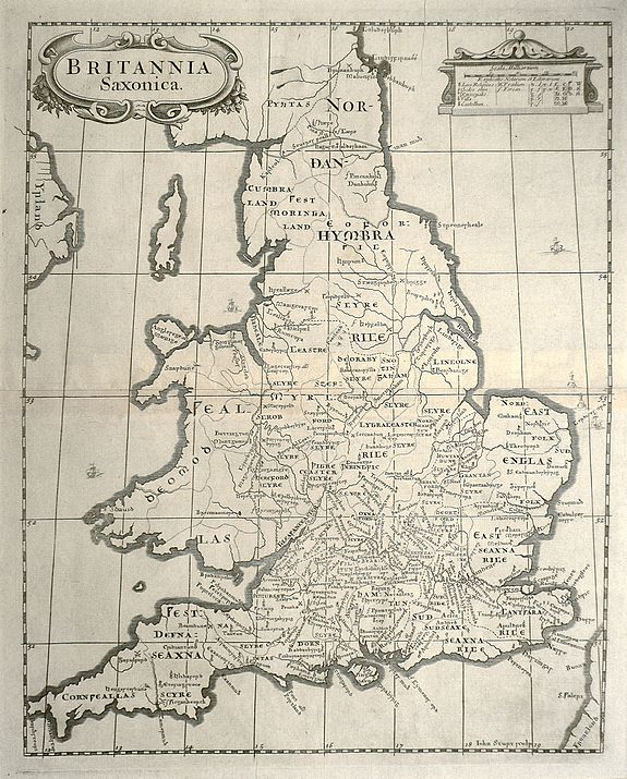 Britannia Saxonica.... - Old map by MORDEN, Robert