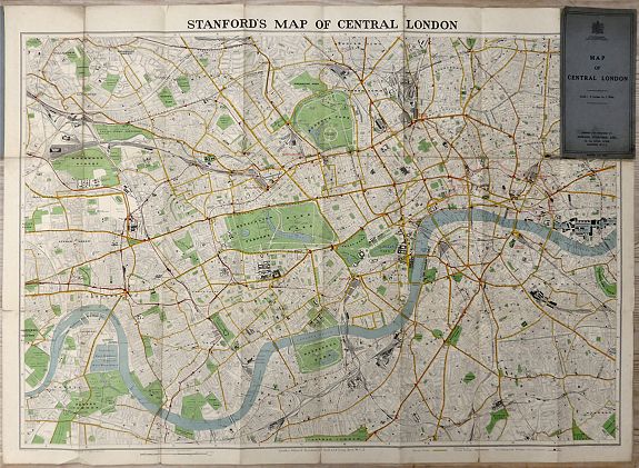 Stanford's Map of Central London - Old map by Edward Stanford.