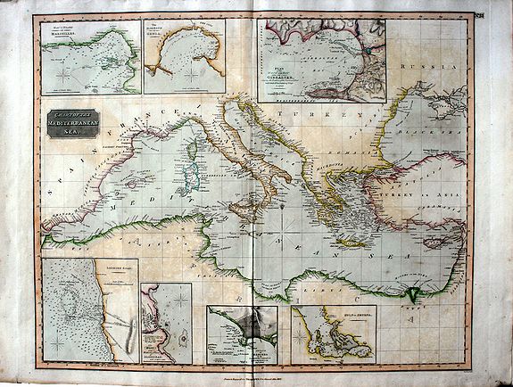 Chart of the Mediterranean Sea [includes Cyprus]. - Old map by THOMSON, J.