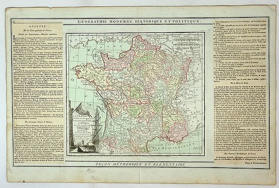 La France Divisee en ses Quarante Gouvernemens Generaux et Militaires ...