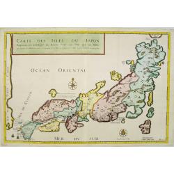 Carte des Isles du Japon Esquelles est remarque la Route..