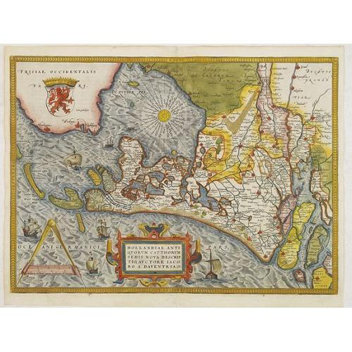 Old map image download for Hollandiae Antiquorum Catthorum Sedis Nova Descriptio . . .