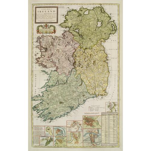 Old map image download for A new map of Ireland devided into its provinces..