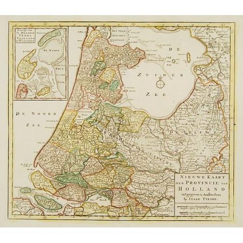 Old map image download for Nieuwe kaart der Provincie van Holland.