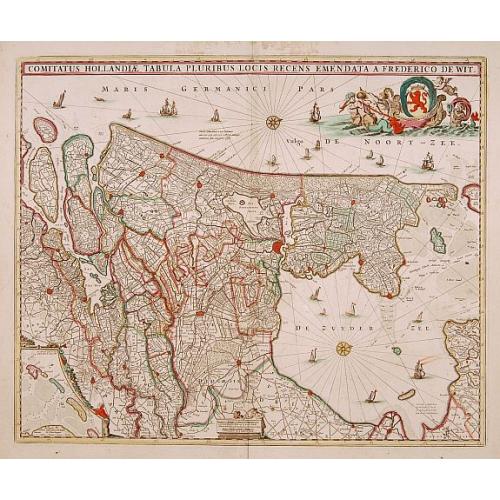 Old map image download for Comitatus Hollandiae tabula pluribus..