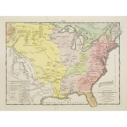 Old map image download for Stati-Uniti Dell'America settentrionale. . .