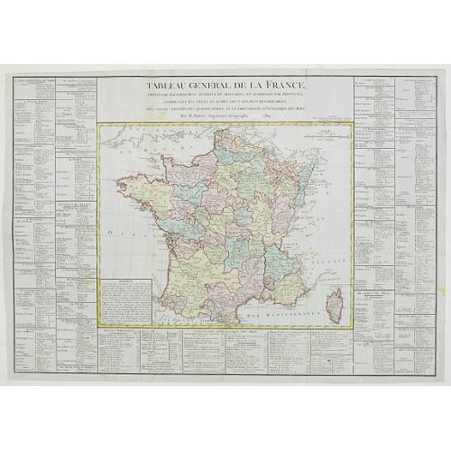 Old map image download for Tableau général de la France,..