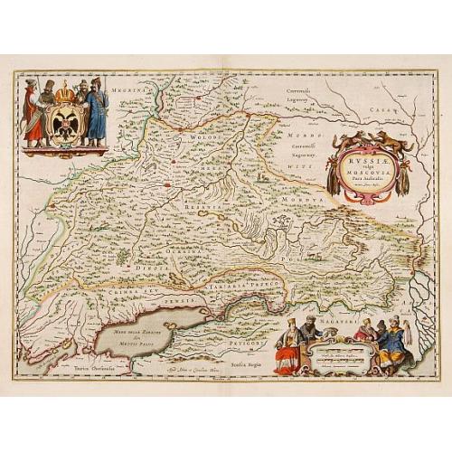 Old map image download for Russiae, vulgo Moscovia, pars Australis.