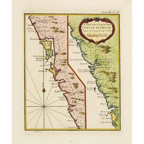 Old map image download for Carte des Costes de Concan et Decan..