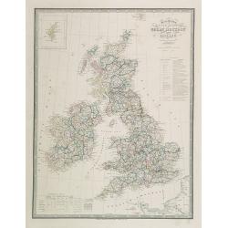 Map of the United Kingdom of Great Brittain and Ireland.