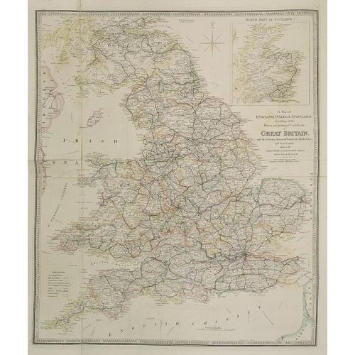 Old map image download for A Map of England, Wales & Scotland..