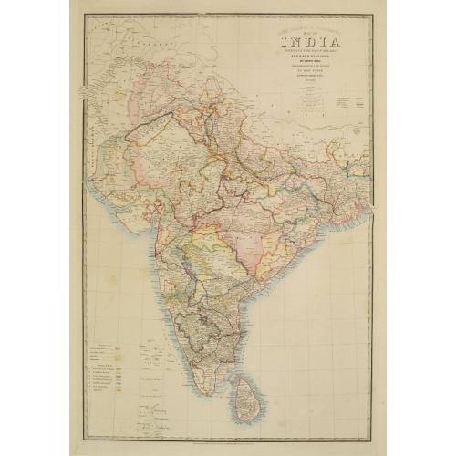 Old map image download for Map of India. . .