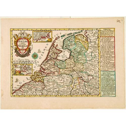 Old map image download for Die Republic Holland oder die Verenigte Niederlande..