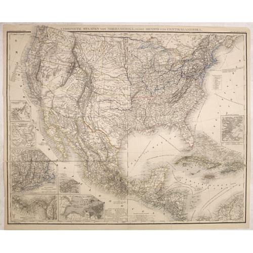 Old map image download for Vereinigte Staaten von Nord Amerika, nebst Mexico..