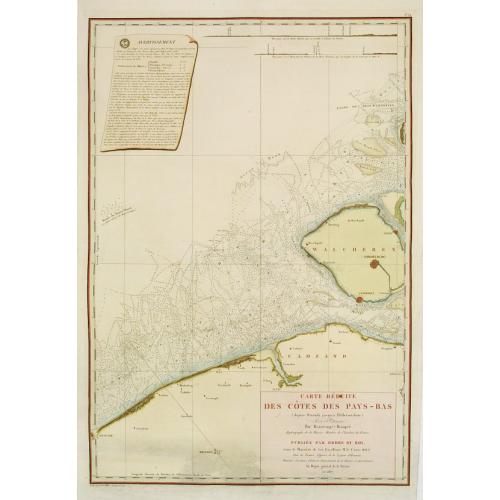 Old map image download for Carte réduite des côtes des Pays-Bas.