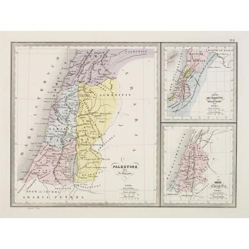 Old map image download for Palestine .. Romains/ .. David et Salomon./ Douze tribes