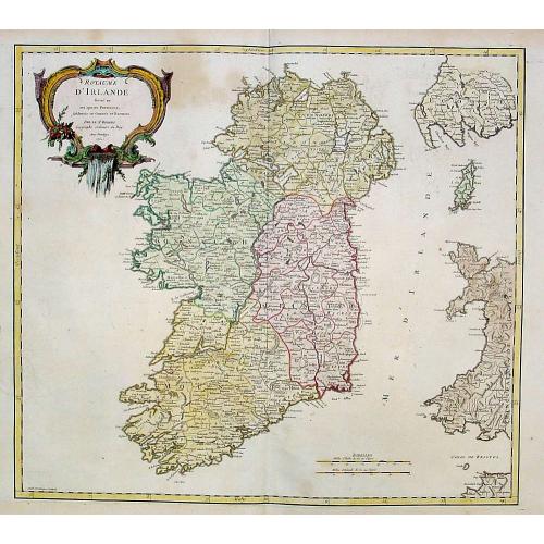 Old map image download for Royaume d'Irlande divis&eacute; en ses quatre Provinces