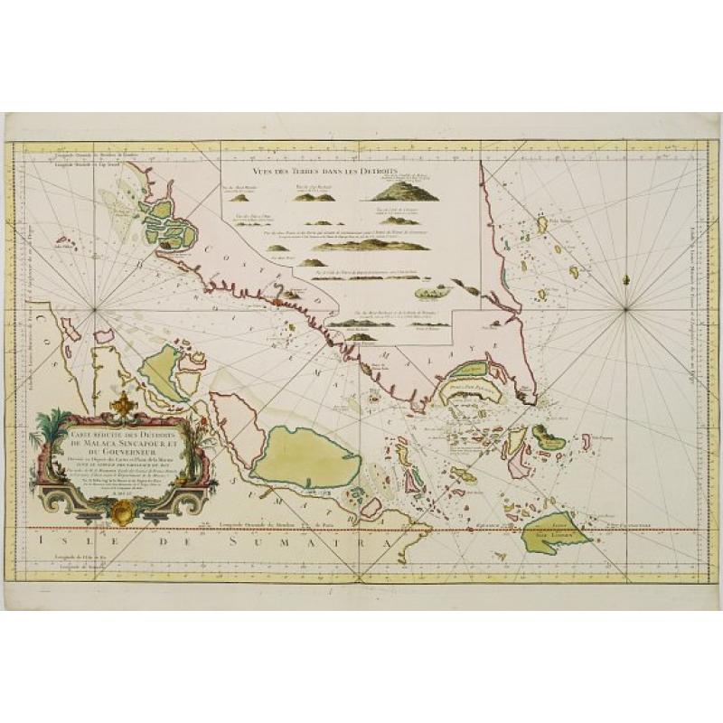 Carte Réduite duite des Detroits de Malaca, Sincapour, et du gouverneur