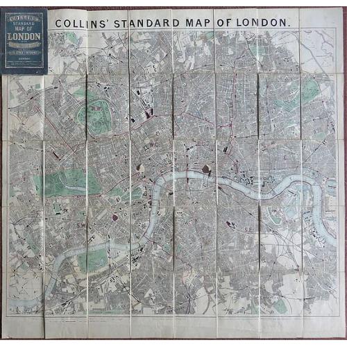 Old map image download for Collins Standard Map of London.