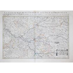 [Lot of 17 maps]   L' ISLE DE FRANCE Pariensis agri descriptio. Francois de la Hoeye fecit, Jean le Clerc excud.