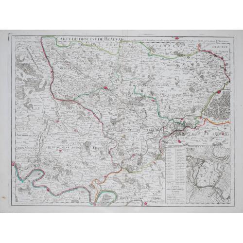 Old map image download for [Lot of 15 maps/plans of northern France] Gouvernement d' Orleans et la Generalite divisee en ses Elections.