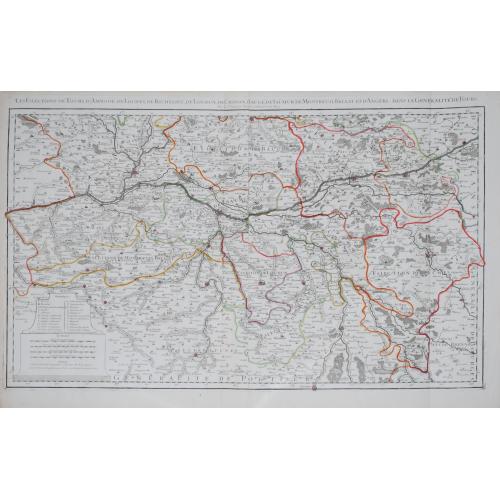 Old map image download for [Lot of 6 maps of southern France] Le Gouvernement General de Dauphine, Divise en Haut et Bas.