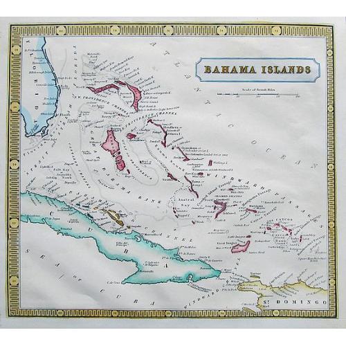 Old map image download for Bahama Islands.