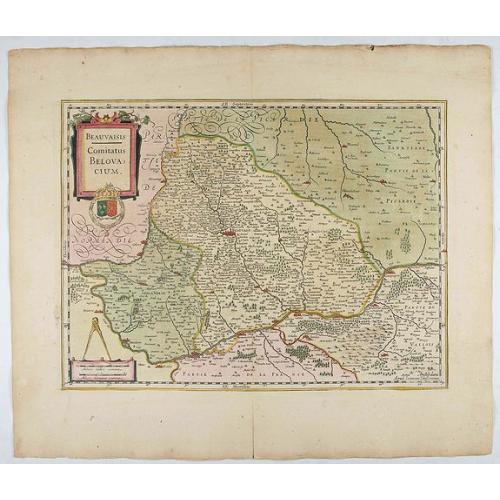 Old map image download for Beauvaisis. Comitatus BELOVACIUM.